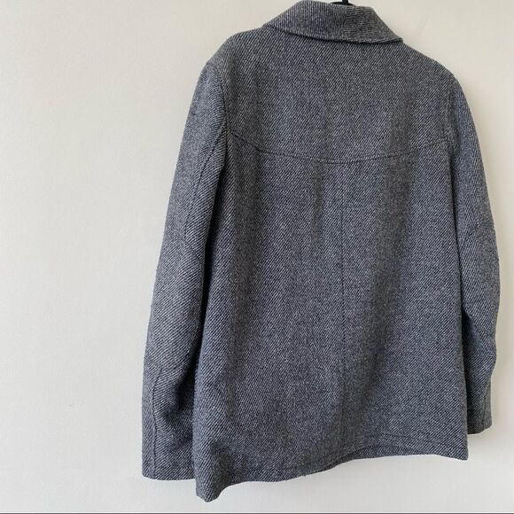 Asos-Wool Blend Basket Weave and Clasp Front Short Coat (Medium) - Picture 5 of 10